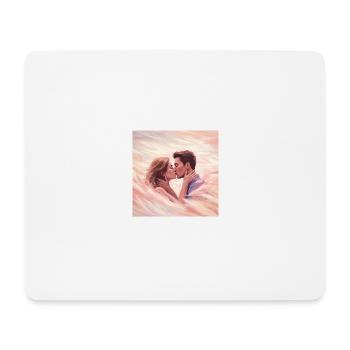 Étreinte au Crépuscule - Tapis de souris (format paysage) - blanc - Devant