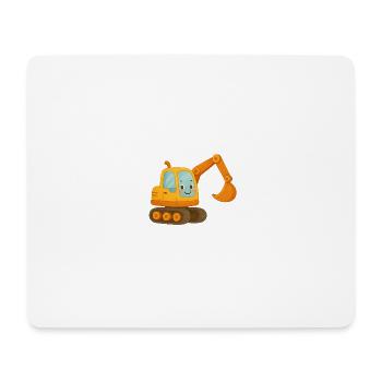 Bagger - Mousepad (Querformat) - Weiß - Vorne