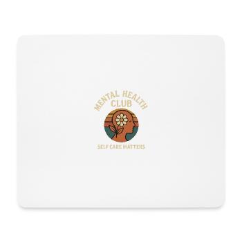 Club de santé mentale – Conception rétro de soins personnels - Tapis de souris (format paysage) - blanc - Devant