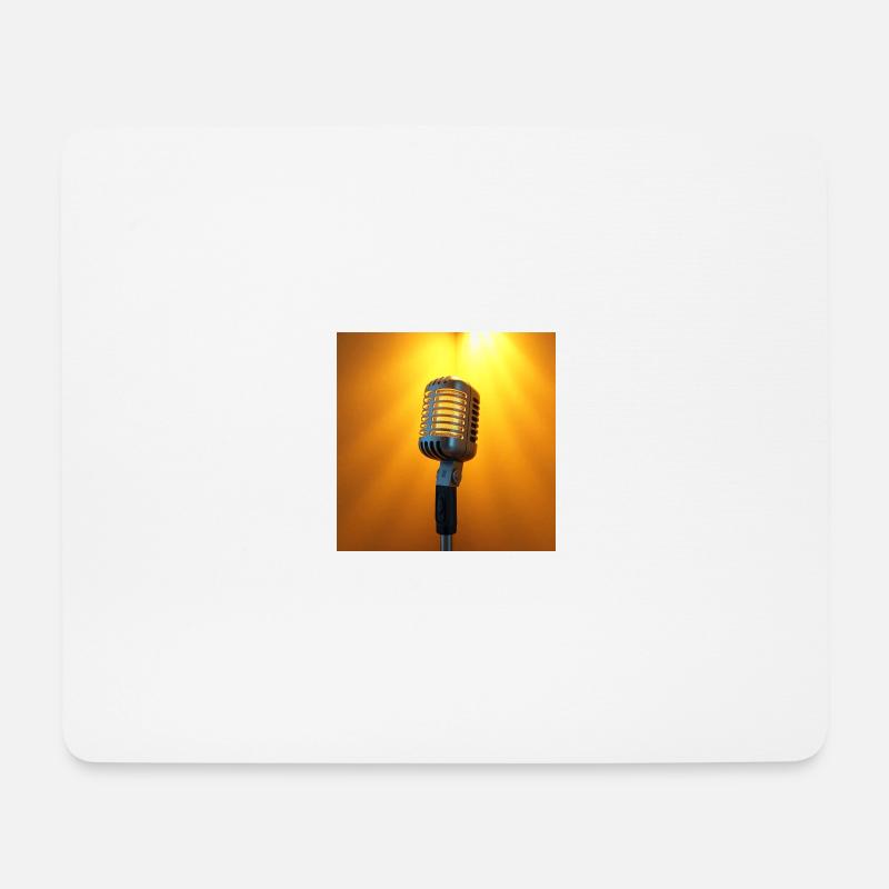 Mikrofon - Mousepad (Querformat) - Weiß