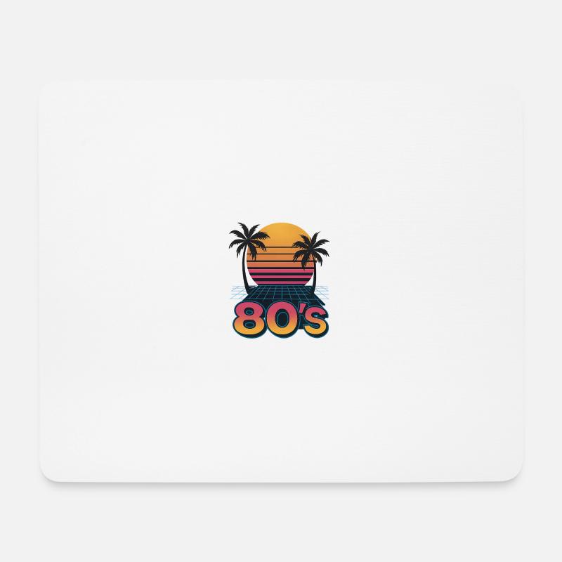 Années 80 - Tapis de souris (format paysage) - blanc