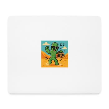 Cactus DJ – Der König der Wüste - Mousepad (Querformat) - Weiß - Vorne