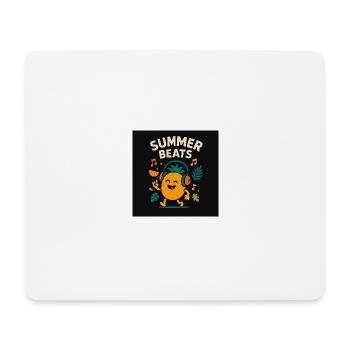 Ananas DJ – Summer Beats - Tapis de souris (format paysage) - blanc - Devant