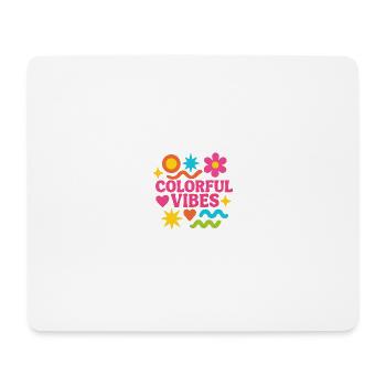 Colorful Vibes – Retro Power in Pink - Mousepad (Querformat) - Weiß - Vorne