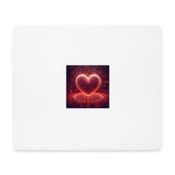 Amour du cœur - Tapis de souris (format paysage) - blanc - Devant