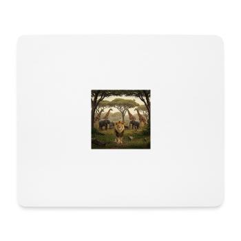 Tierabenteuer im Dschungel - Mousepad (Querformat) - Weiß - Vorne