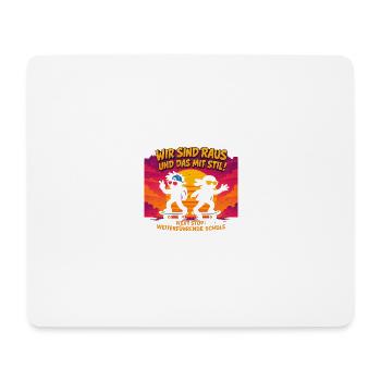 Tschüss Grundschule – Hallo Zukunft - Mousepad (Querformat) - Weiß - Vorne