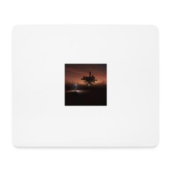 Abenteuerliche Sci-Fi Landschaft - Mousepad (Querformat) - Weiß - Vorne