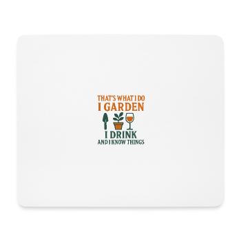 I Garden, I Drink – Gardening in style - Mouse Pad (horizontal) - white - Front