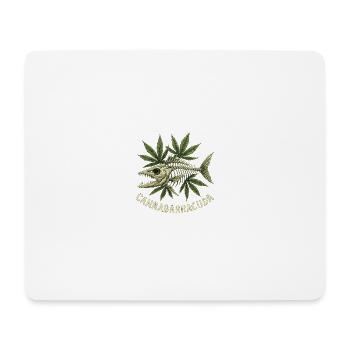 Cannabarracuda - Mousepad (Querformat) - Weiß - Vorne