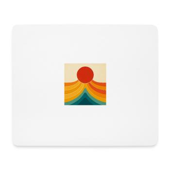 Figurativer Sonnenuntergang am Meer - Mousepad (Querformat) - Weiß - Vorne