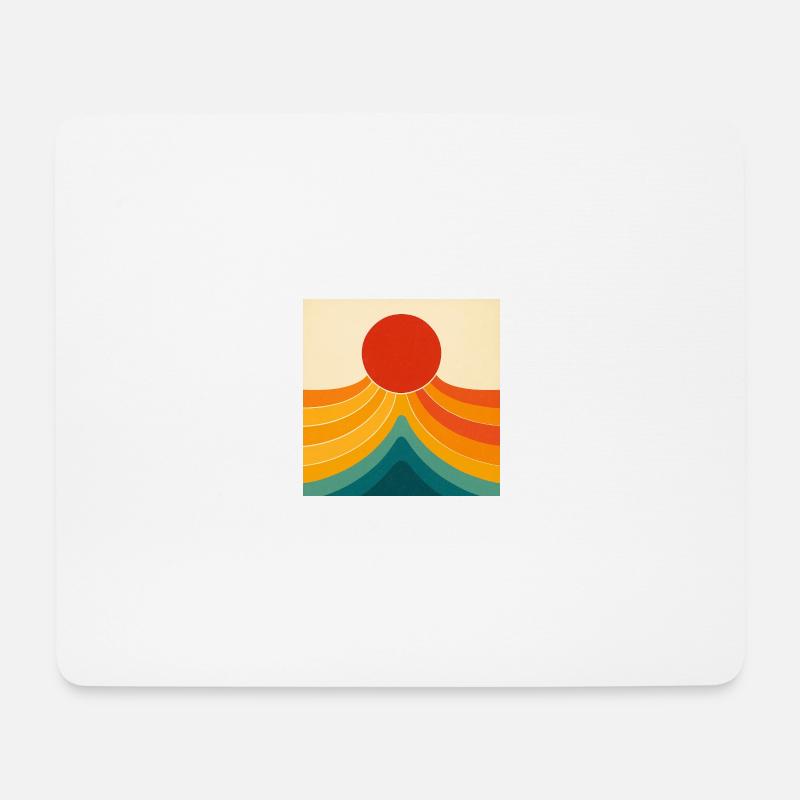 Figurativer Sonnenuntergang am Meer - Mousepad (Querformat) - Weiß