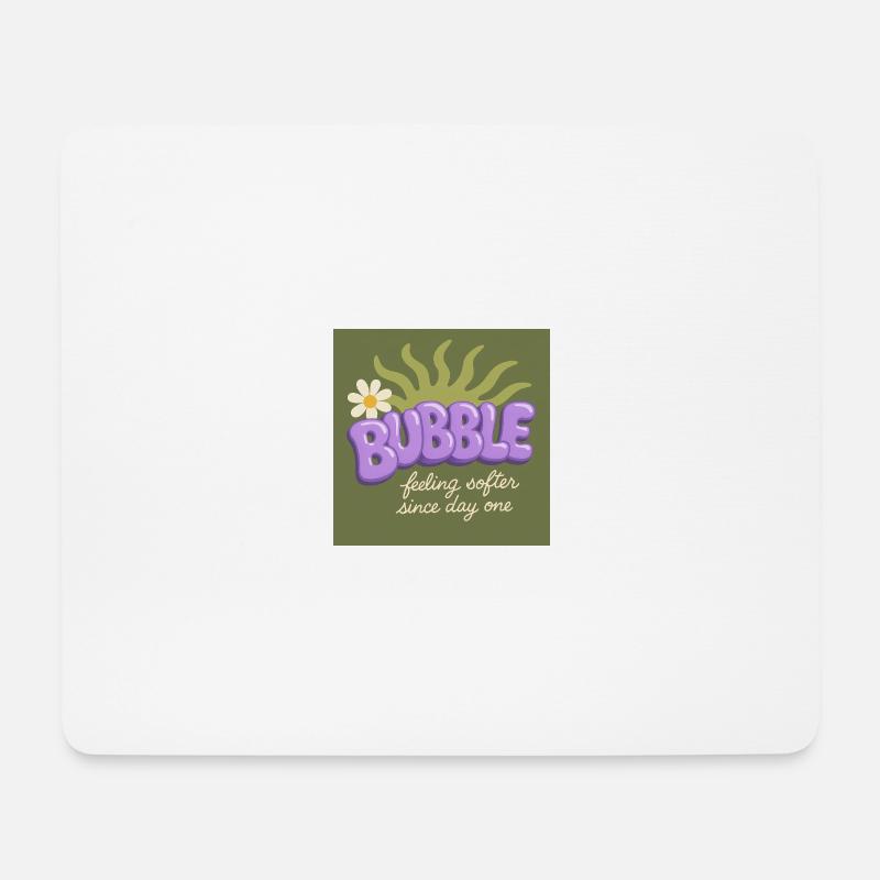 BUBBLE – fühlt sich seit dem ersten Tag weicher an - Mousepad (Querformat) - Weiß