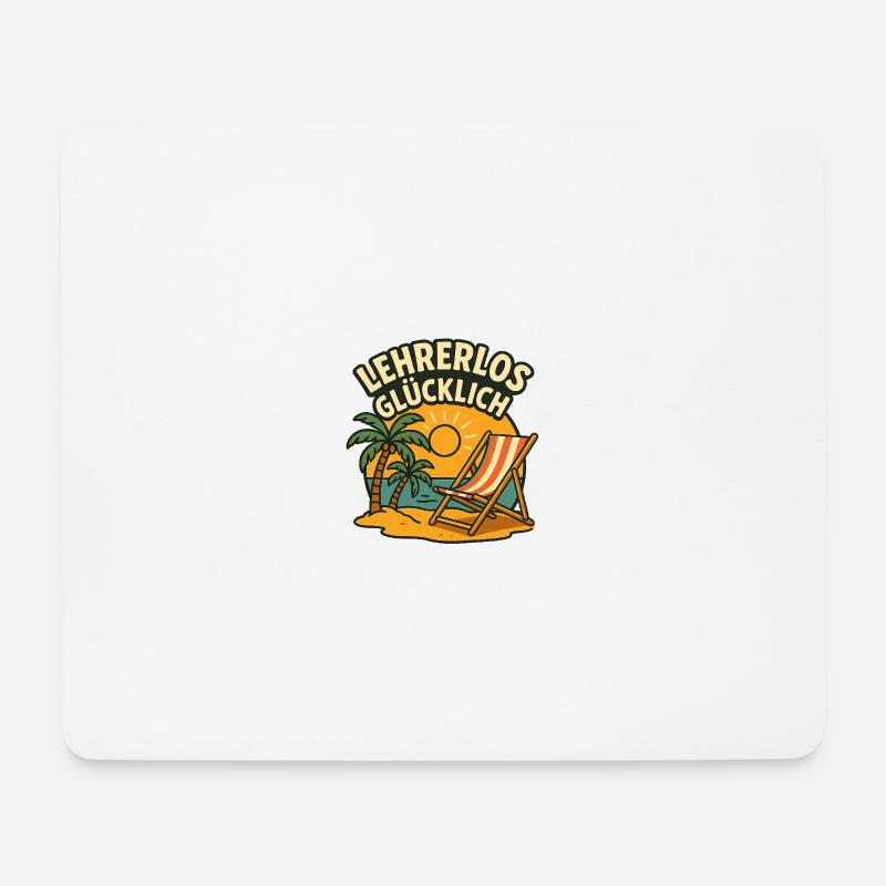 Lehrerlos glücklich Maturareise Abschluss - Mousepad (Querformat) - Weiß