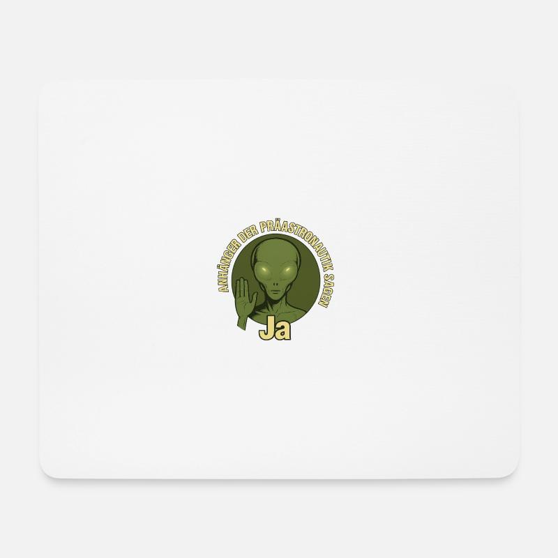 Anhaenger der Praeastronautik - Mousepad (Querformat) - Weiß