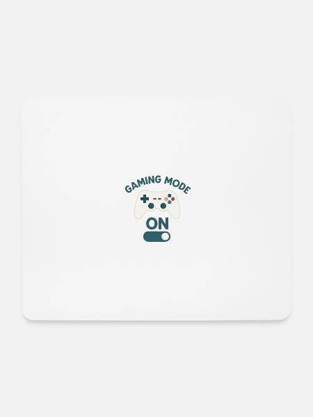 Gaming Mode On - jetzt wird gespielt - Mousepad (Querformat) - Weiß
