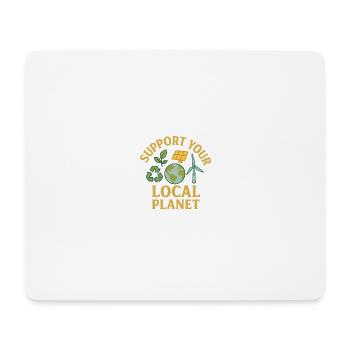 Soutenez votre planète locale - Tapis de souris (format paysage) - blanc - Devant