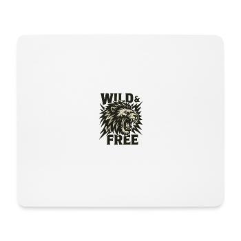 Wild&Free - Mousepad (Querformat) - Weiß - Vorne