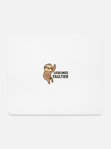 LIEBLINGS FAULTIER - Mousepad (Querformat) - Weiß