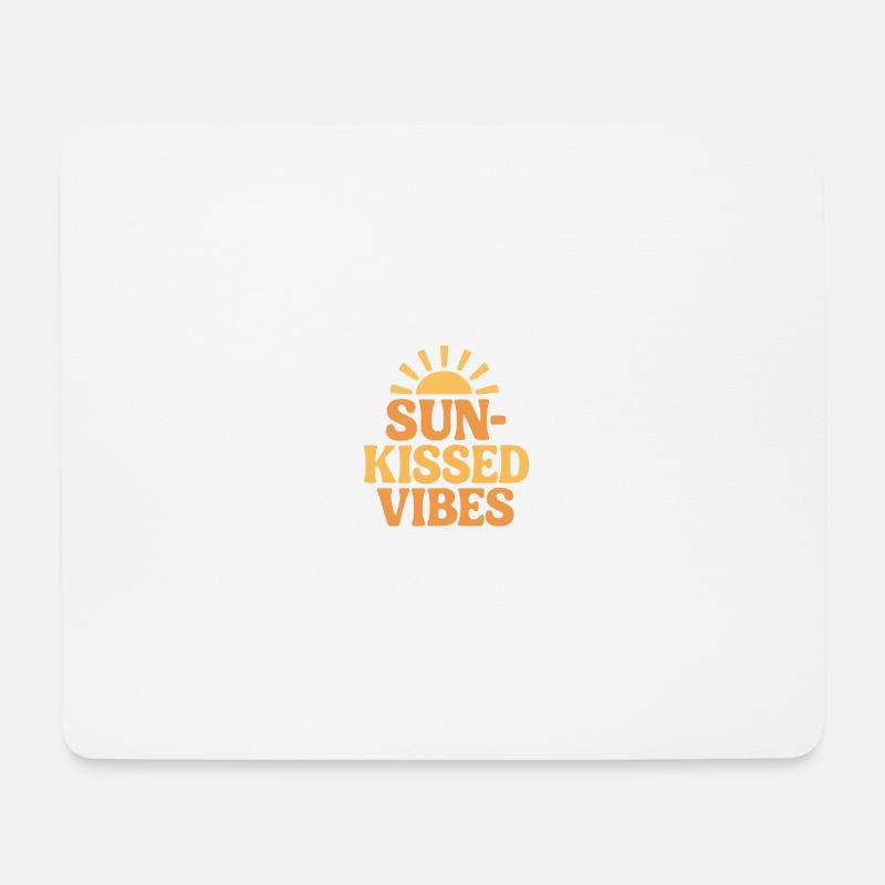 Sun‑Kissed Vibes - Mousepad (Querformat) - Weiß