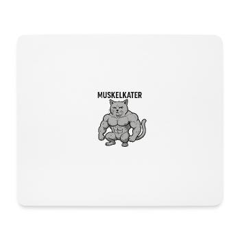 Muskelkater – Die stärkste Katze der Welt - Mousepad (Querformat) - Weiß - Vorne
