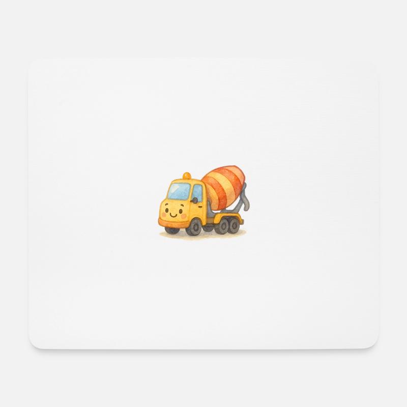 Betonmischer - Mousepad (Querformat) - Weiß