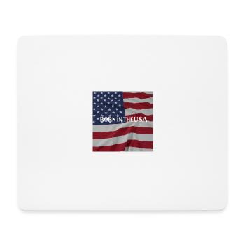 Amerikanische Flagge patriotisches Design - Mousepad (Querformat) - Weiß - Vorne