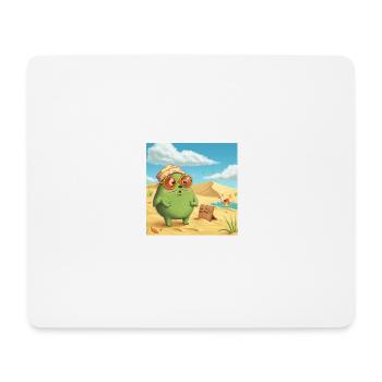 Frosch mit Sonnenbrille auf Strand - Mousepad (Querformat) - Weiß - Vorne