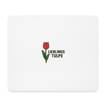 TULIPE PRÉFÉRÉE - Tapis de souris (format paysage) - blanc - Devant