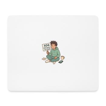 404: Motivation not found. - Mousepad (Querformat) - Weiß - Vorne