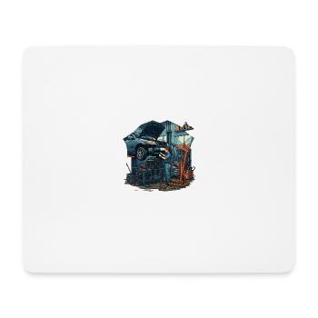 Werkstattalltag - Mousepad (Querformat) - Weiß - Vorne