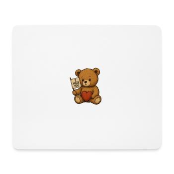 Conception d’ours en peluche Love and Hate - Tapis de souris (format paysage) - blanc - Devant