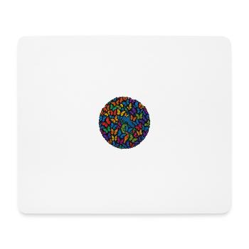 Welt voller Schmetterlinge - Mousepad (Querformat) - Weiß - Vorne