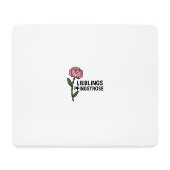 LIEBLINGS PFINGSTROSE - Mousepad (Querformat) - Weiß - Vorne