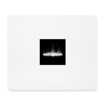 Nébuleuses Feu Silhouette sur Gris Foncé - Tapis de souris (format paysage) - blanc - Devant