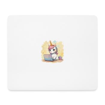 programming unicorn - Mouse Pad (horizontal) - white - Front