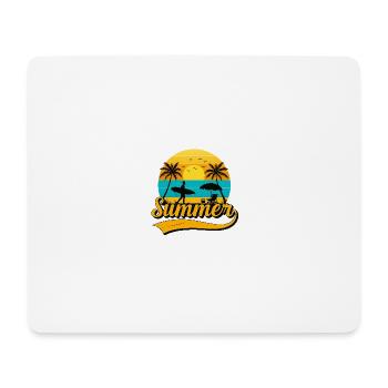 Sommer Sonnenuntergang Surf T-Shirt Design – Vintage Tropic - Mousepad (Querformat) - Weiß - Vorne