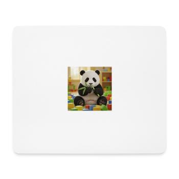 Panda mignon avec des jouets colorés - Tapis de souris (format paysage) - blanc - Devant