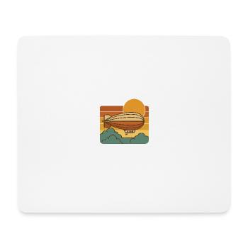 Sky Drift – Vintage Zeppelin Journey - Mousepad (Querformat) - Weiß - Vorne