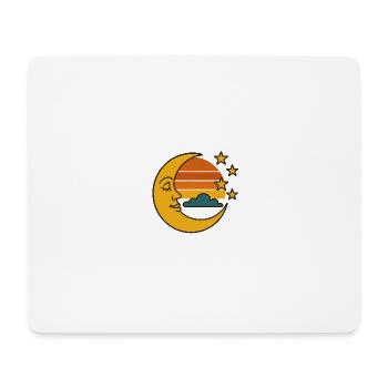 Forest Whisper – Retro Fox Spirit - Mousepad (Querformat) - Weiß - Vorne
