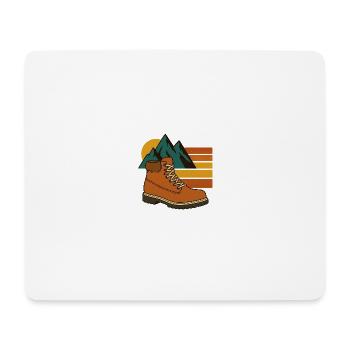 Step Wild – Retro Hiking Spirit - Mousepad (Querformat) - Weiß - Vorne