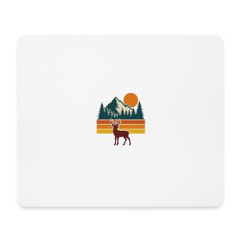 Sunset Trails – Retro Nature Flow - Mousepad (Querformat) - Weiß - Vorne