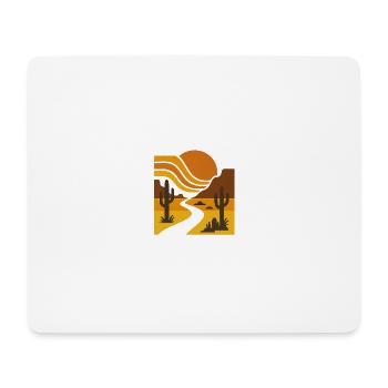 Golden Horizon – Retro Glow - Mousepad (Querformat) - Weiß - Vorne