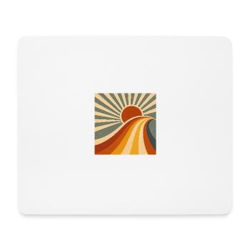 Sonnenpfad ins Retro-Land - Mousepad (Querformat) - Weiß - Vorne