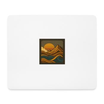 Goldene Freiheit im Retro-Gebirge - Mousepad (Querformat) - Weiß - Vorne