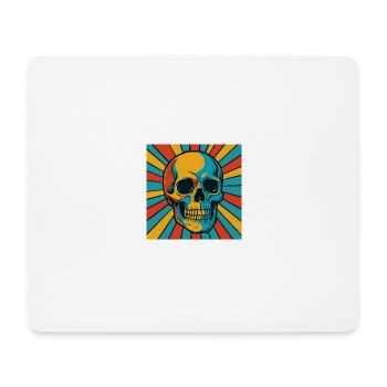 Explodierter Farbtopf Totenkopf - Mousepad (Querformat) - Weiß - Vorne