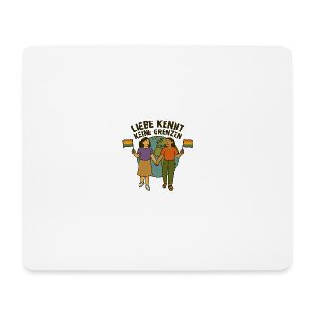 Liebe kennt keine Grenzen - Mousepad (Querformat) - Weiß - Vorne