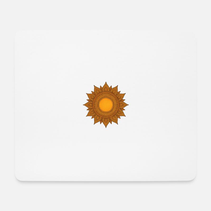 Sonne 1 - Mousepad (Querformat) - Weiß