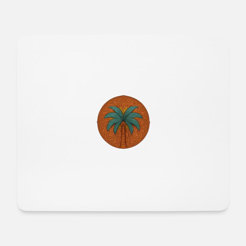 Palme 2 - Mousepad (Querformat) - Weiß