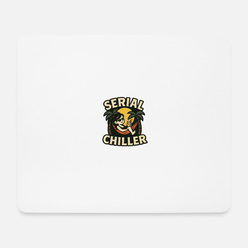 Serial Chiller Damen - Mousepad (Querformat) - Weiß